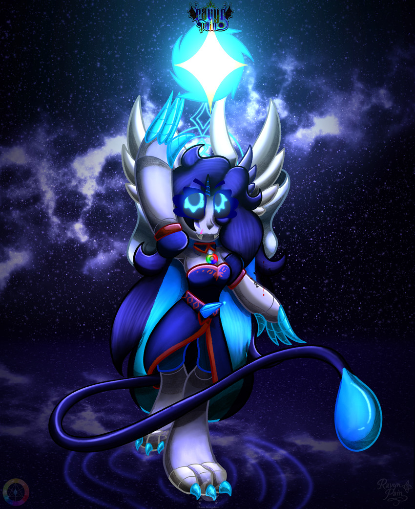 azure heart and fan character created by ravyn pain