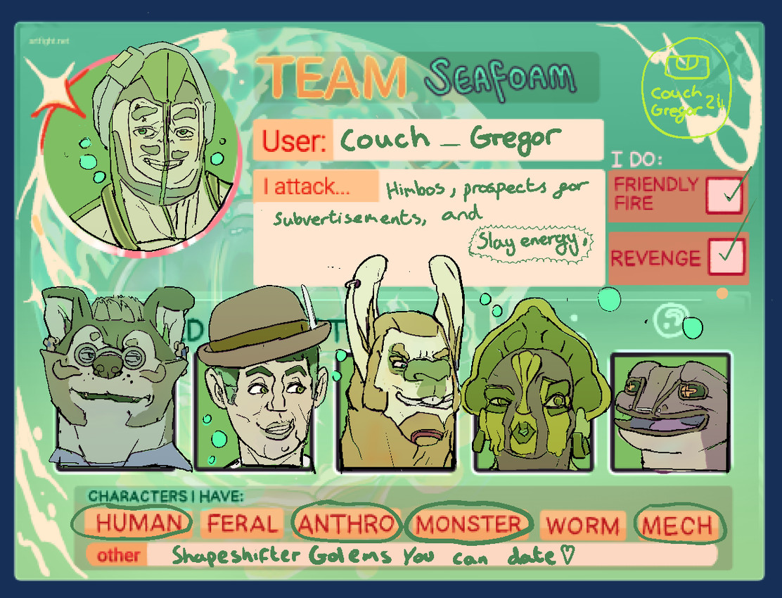 art fight created by couch gregor