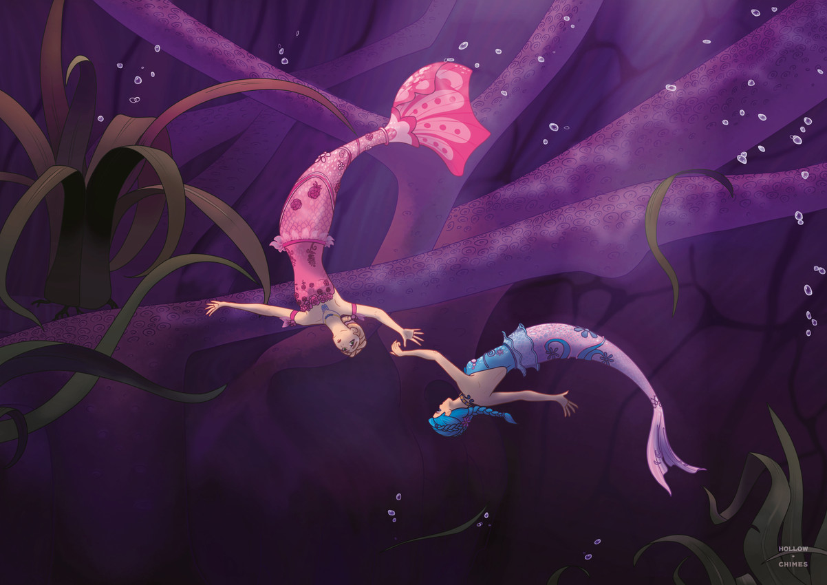 elina and nori (barbie (animated film series) and etc) created by hollowchimes