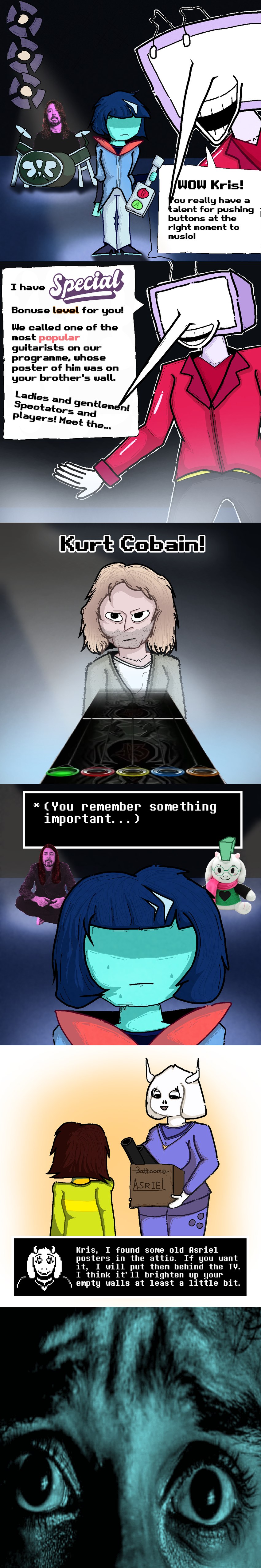 susie, tenna, kris, kurt cobain, dave grohl, and etc (undertale (series) and etc) created by alberto omega