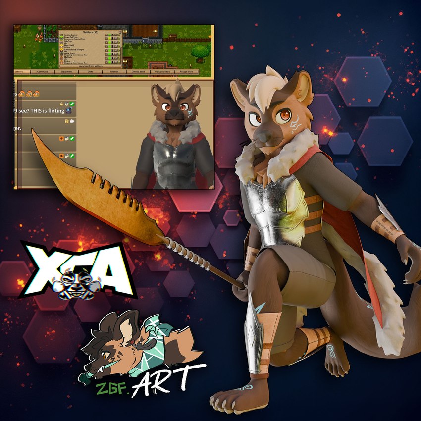 neves (vtuber) created by xca and zgf art