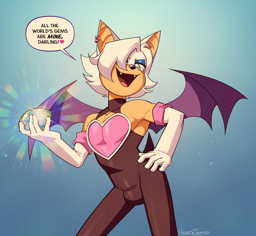 rogue the bat and rouge the bat (sonic the hedgehog (series) and etc) created by naughtyjester