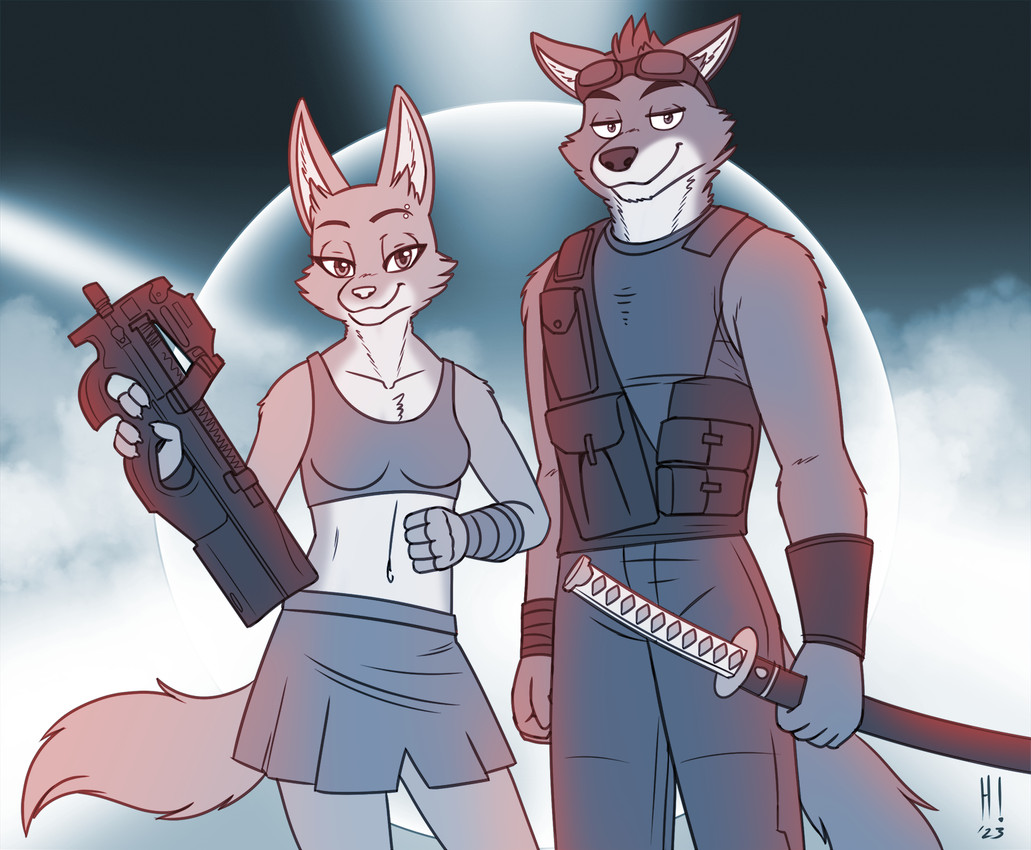 diane foxington and mr. wolf (the bad guys and etc) created by heresy (artist)