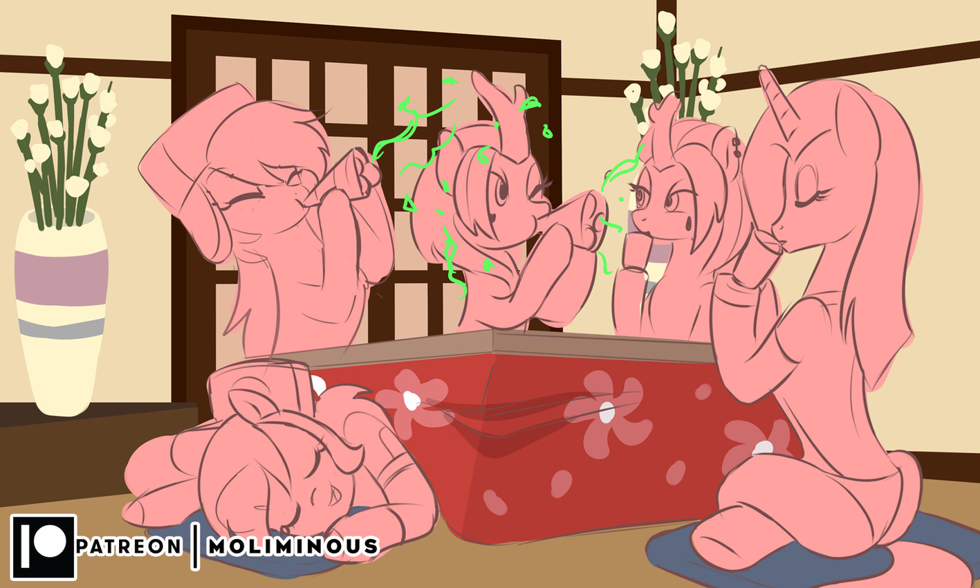 cher nobyl, jinx von steinmare, misty von steinmare, and pepper jack (my little pony and etc) created by clubvixen