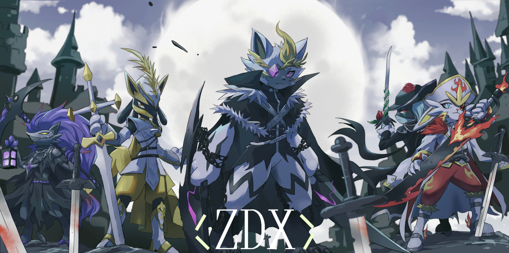 fan character and keynes zavier (nintendo and etc) created by zdx