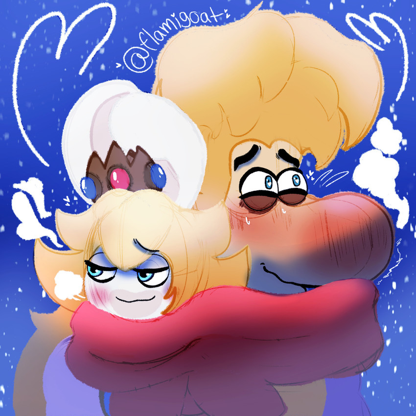 rabbid peach and rayman (mario plus rabbids kingdom battle and etc) created by flamigoat