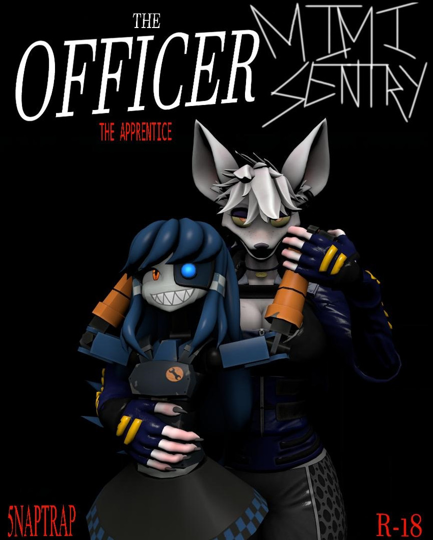 mimi sentry, officer flint, and warfare flint (team fortress 2 and etc) created by 5naptrap
