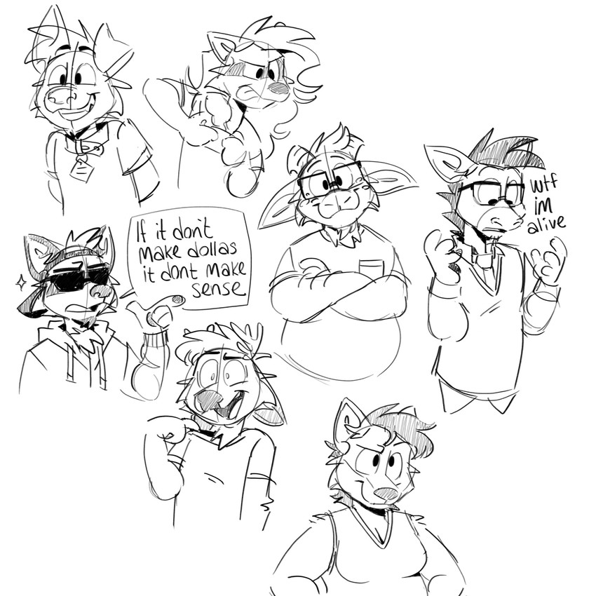 unnamed donkey, darwin, riley, gary, ruth, and etc created by tinydeerguy