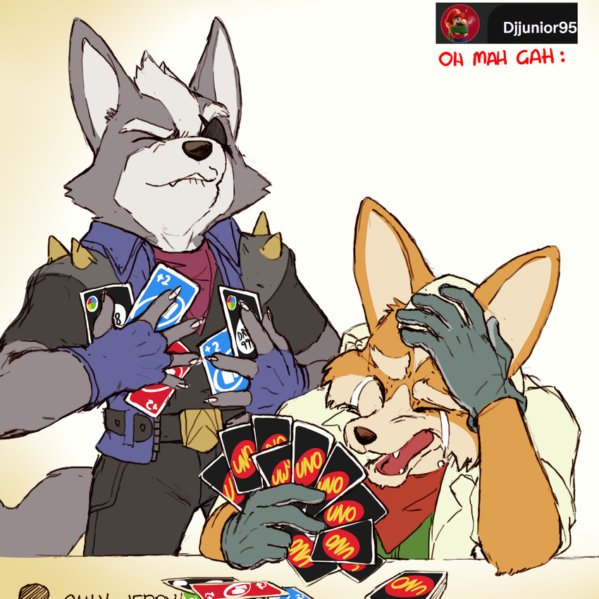 fox mccloud and wolf o'donnell (nintendo and etc) created by dahecksajerry
