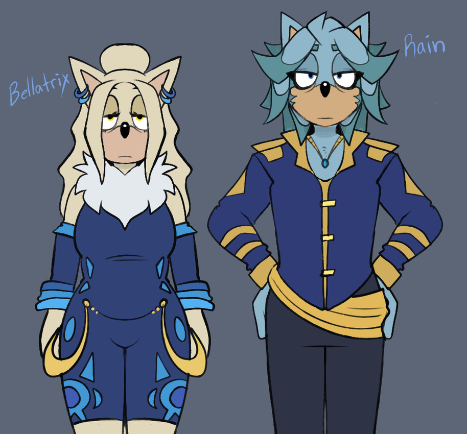 bellatrix, fan character, and rain (sonic the hedgehog (series) and etc) created by beastofeuthanasia