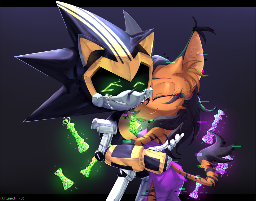 nicole the lynx and shard the metal sonic (sonic the hedgehog (archie) and etc) created by chunichi12