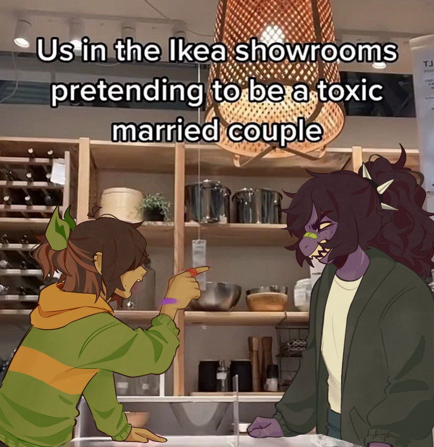 kris and susie (undertale (series) and etc) created by cherriinie