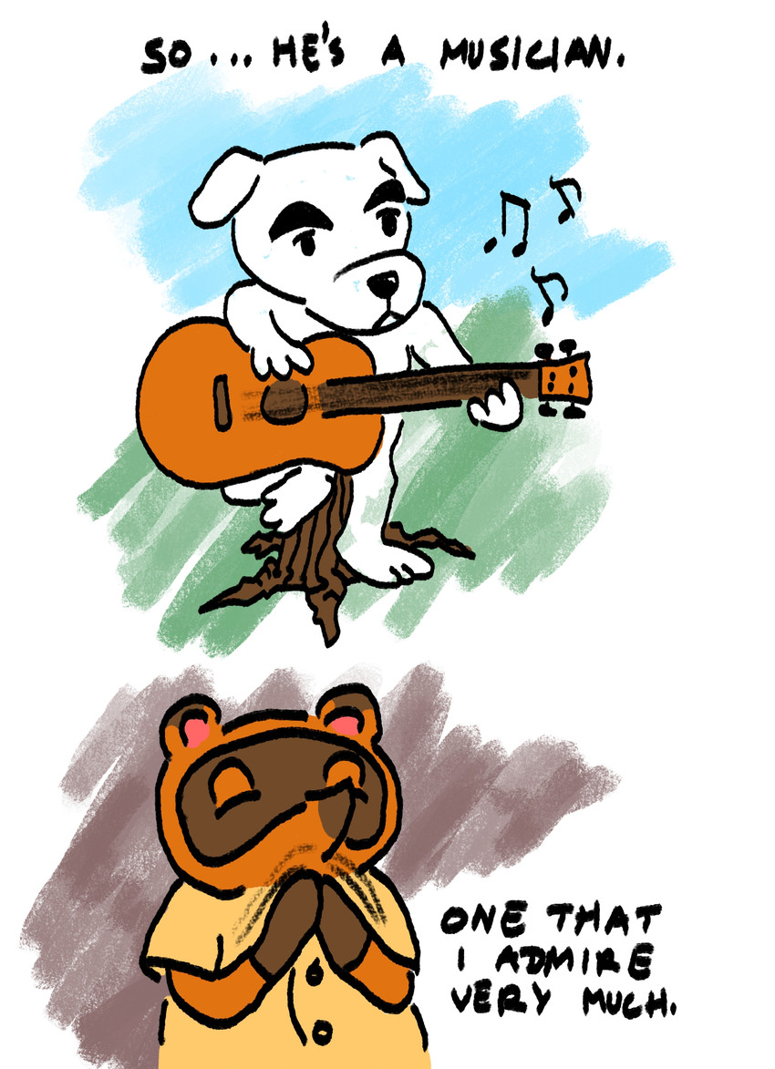 k.k. slider and tom nook (animal crossing and etc) created by mandarinaks