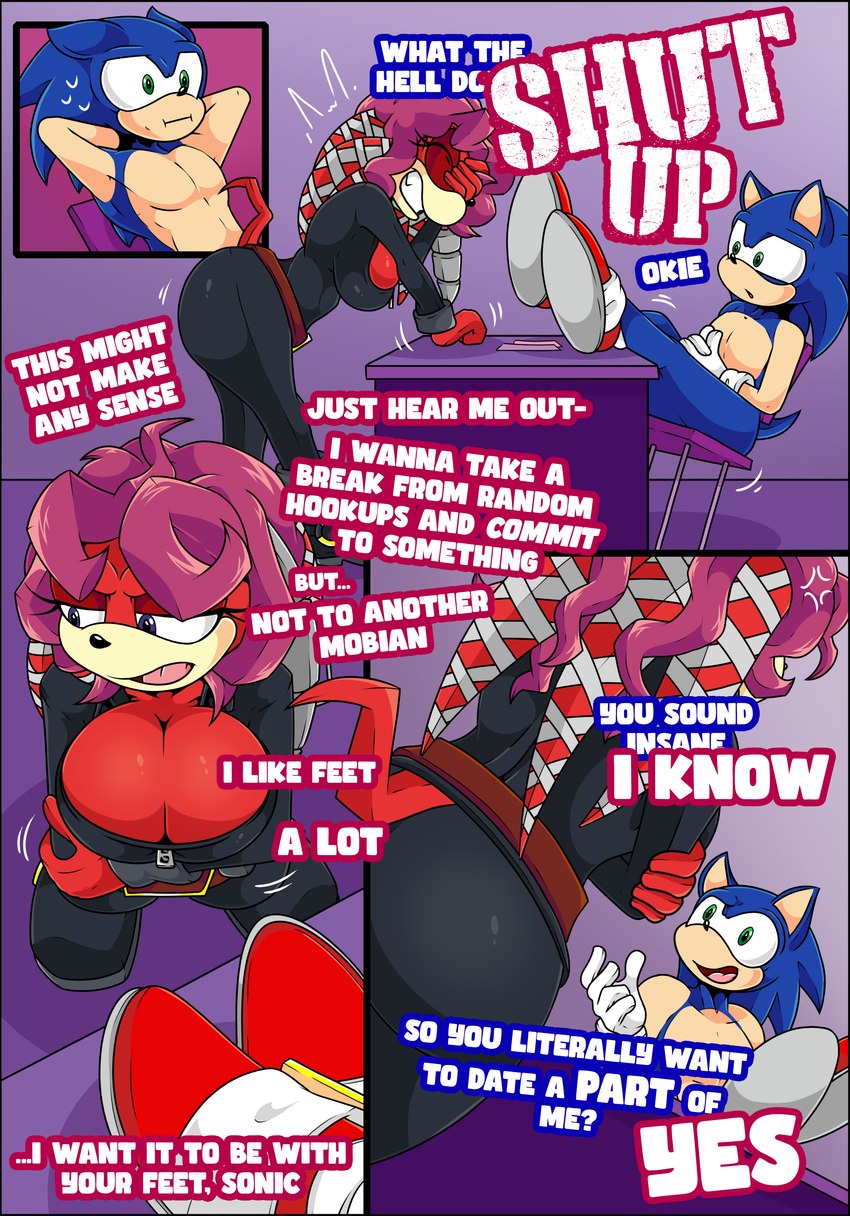 lien-da and sonic the hedgehog (sonic the hedgehog (archie) and etc) created by tinydevilhorns