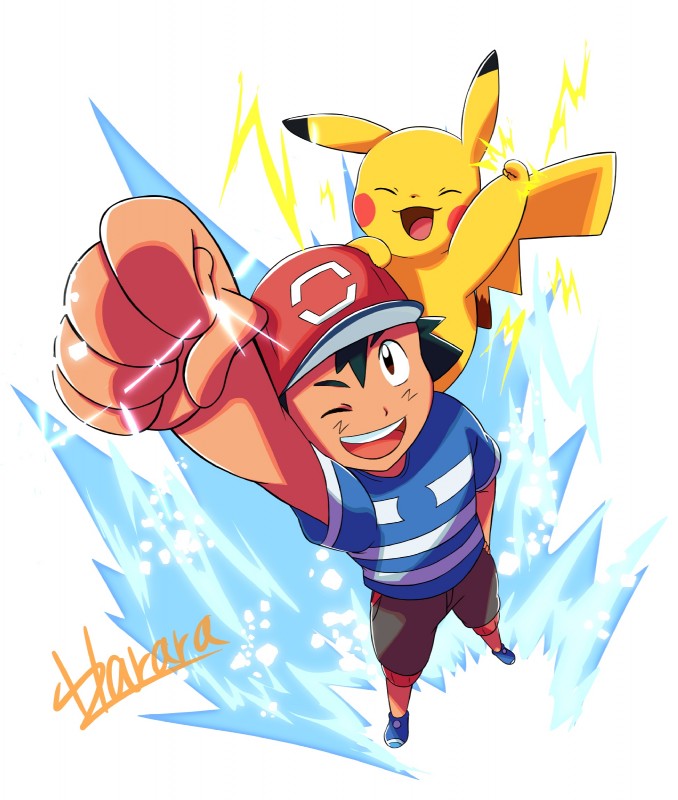 ash's pikachu, ash ketchum, and pokemon trainer (nintendo and etc) created by harara