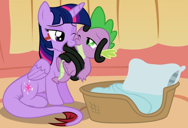 spike and twilight sparkle (friendship is magic and etc) created by badumsquish