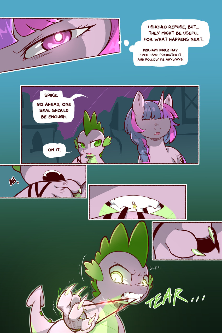 spike and twilight sparkle (friendship is magic and etc) created by cold-blooded-twilight
