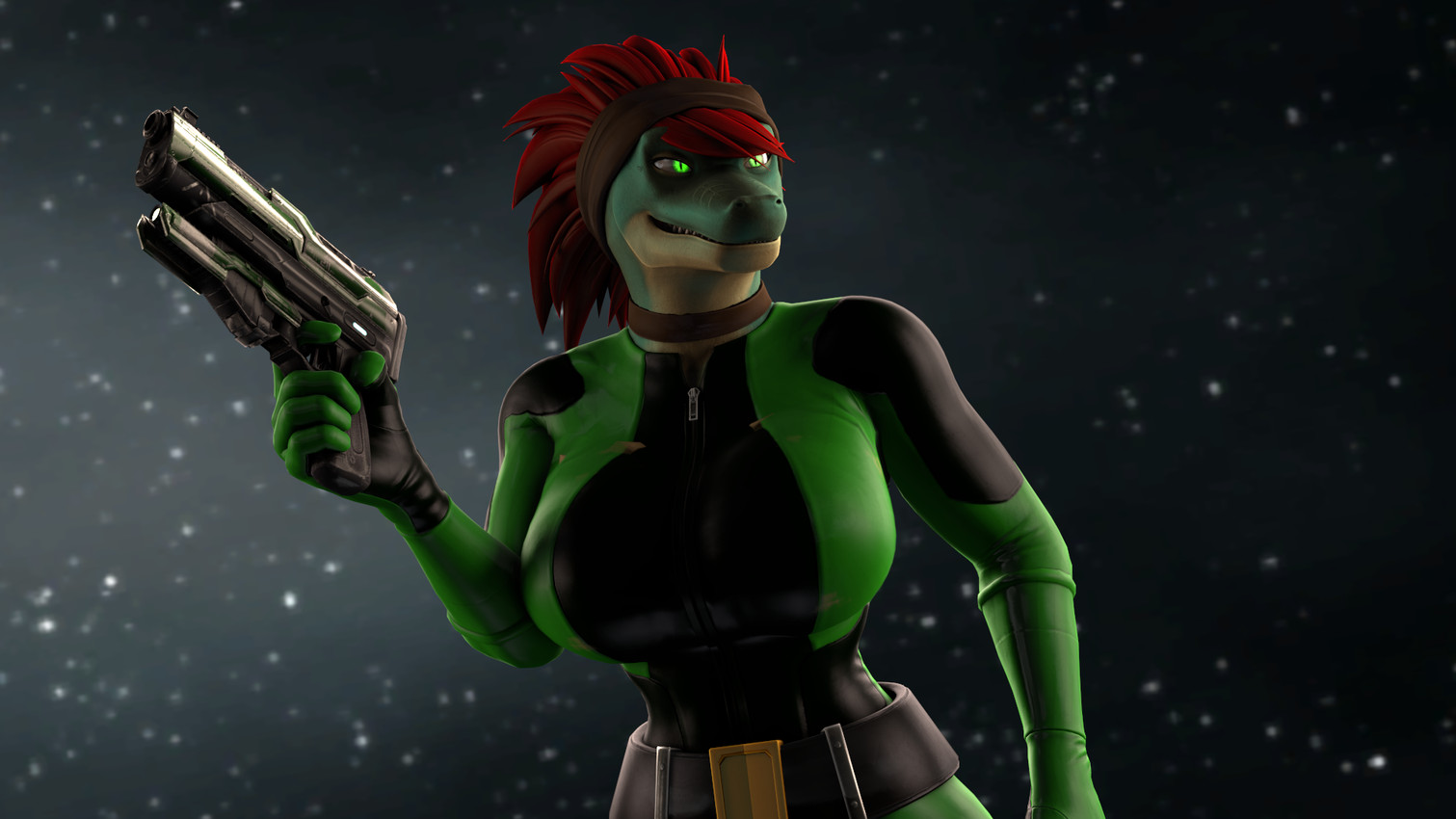 jayda and lizard created by thevestige