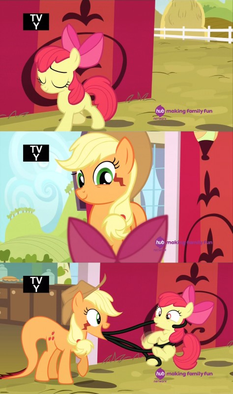 apple bloom and applejack (friendship is magic and etc) created by dtkraus