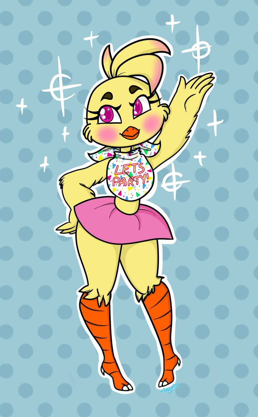 chic chic and toy chica (five nights at freddy's 2 and etc) created by mistressofthevoid