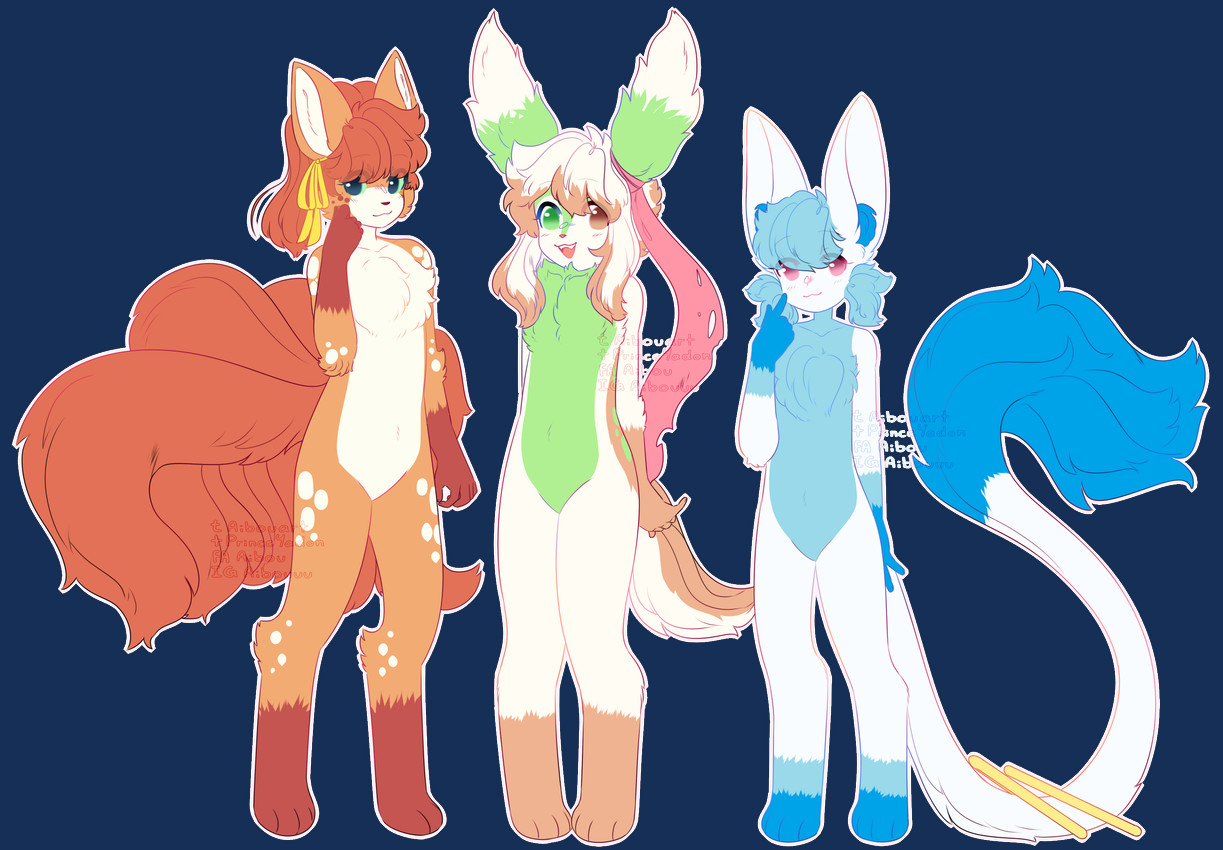 liilete and ruka vaporeon (nintendo and etc) created by aibou