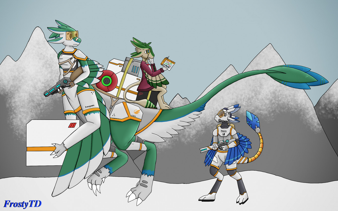 evergreen, kaiju, and richardson created by frostytd156
