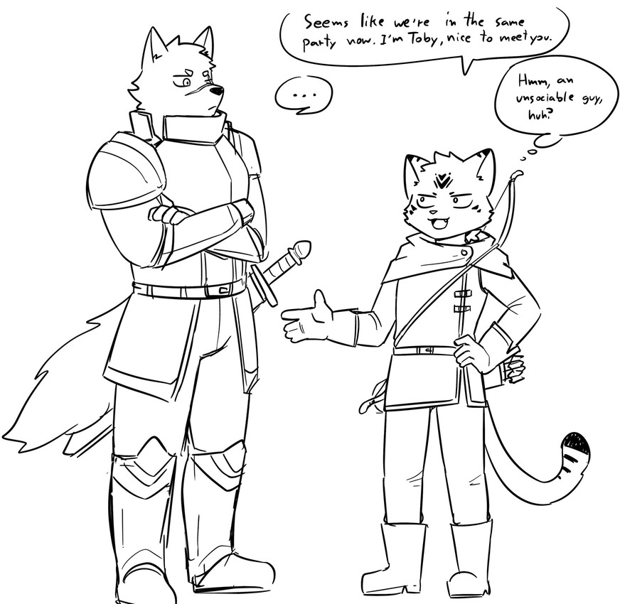 toby and wolf knight created by northwoooof