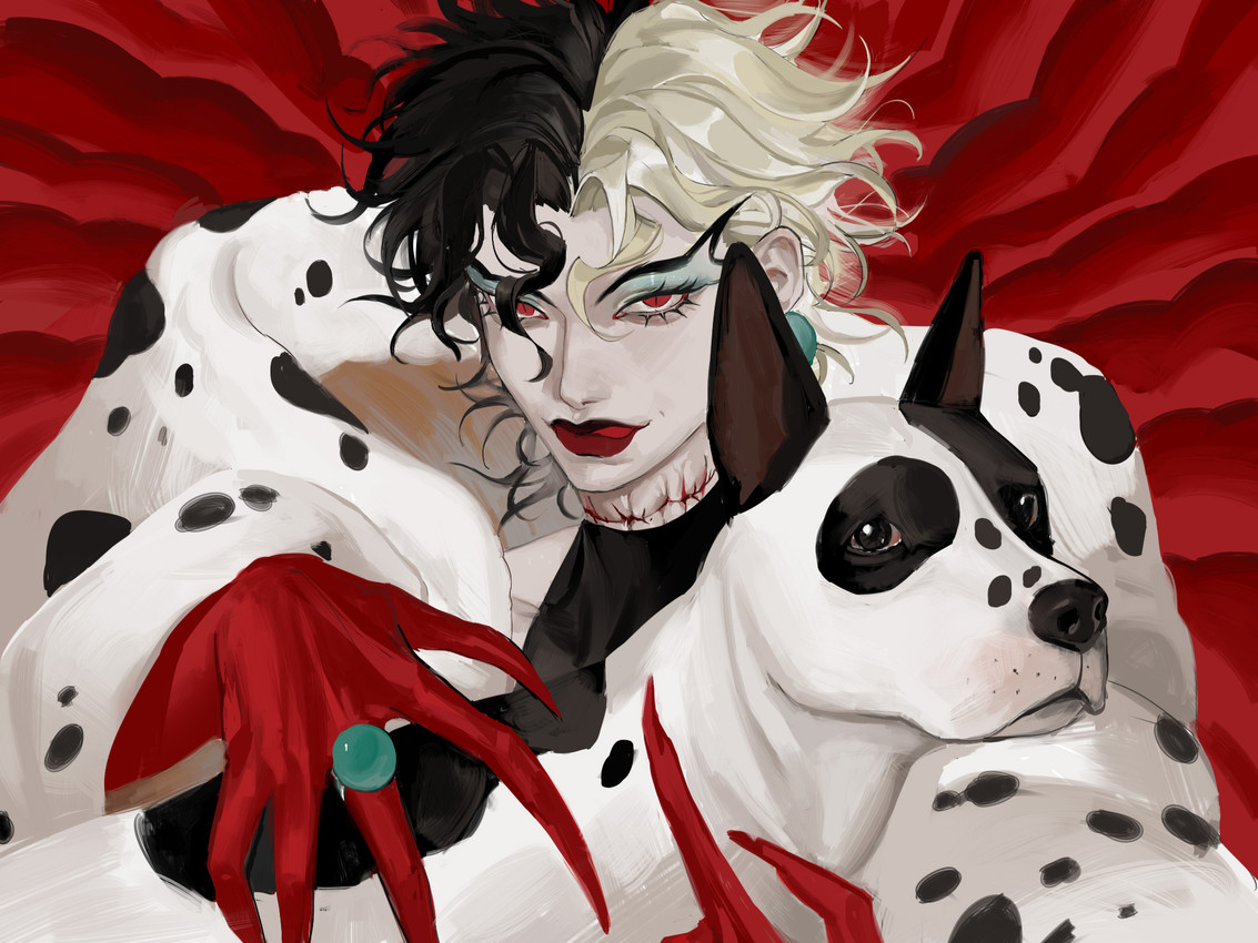 cruella de vil, danny, and dio brando (jojo's bizarre adventure and etc) created by ashva