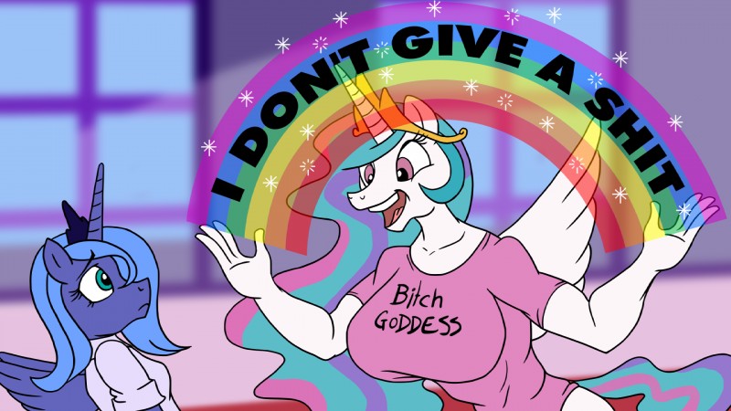 princess celestia and princess luna (friendship is magic and etc) created by atariboy