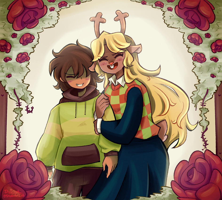 kris and noelle holiday (undertale (series) and etc) created by stephsartlab