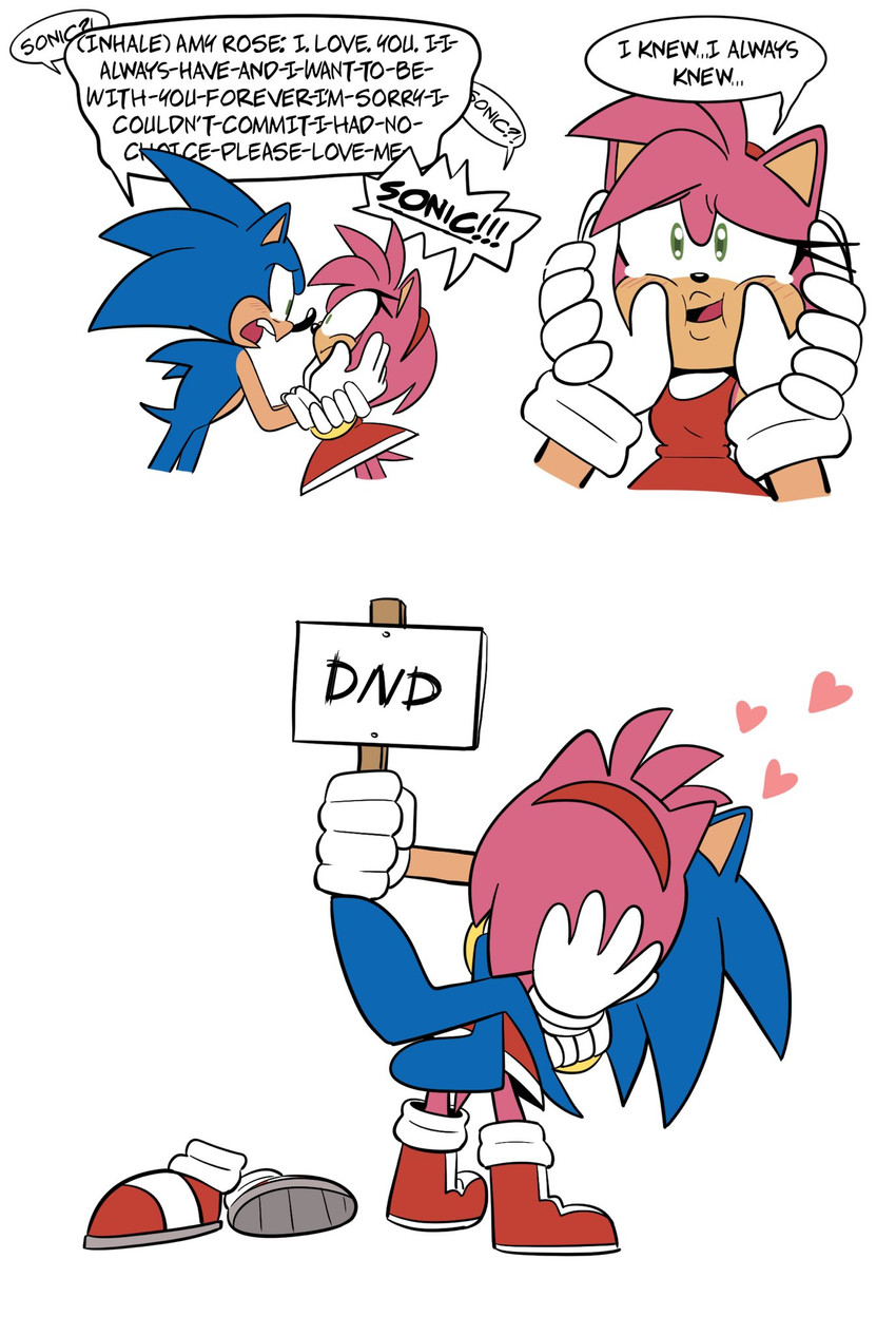 amy rose and sonic the hedgehog (sonic the hedgehog (series) and etc) created by fernsstories