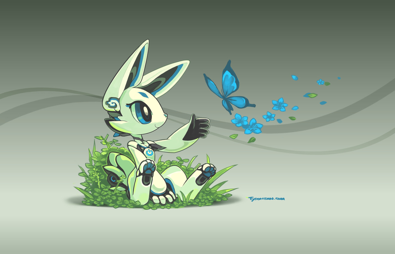 cloud the robot rabbit (creative commons and etc) created by tyson tan