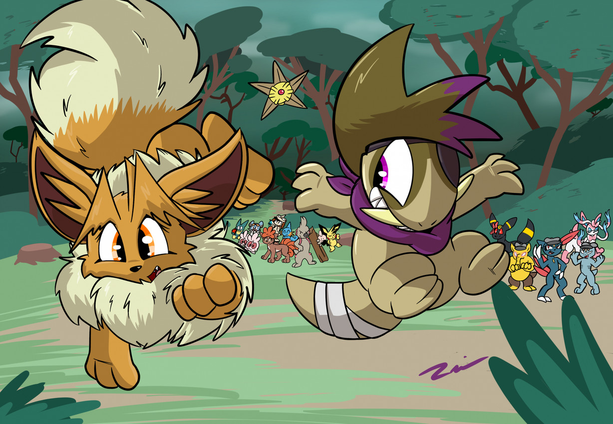 virmir and zinc (pokemon mystery dungeon and etc) created by zincxiron