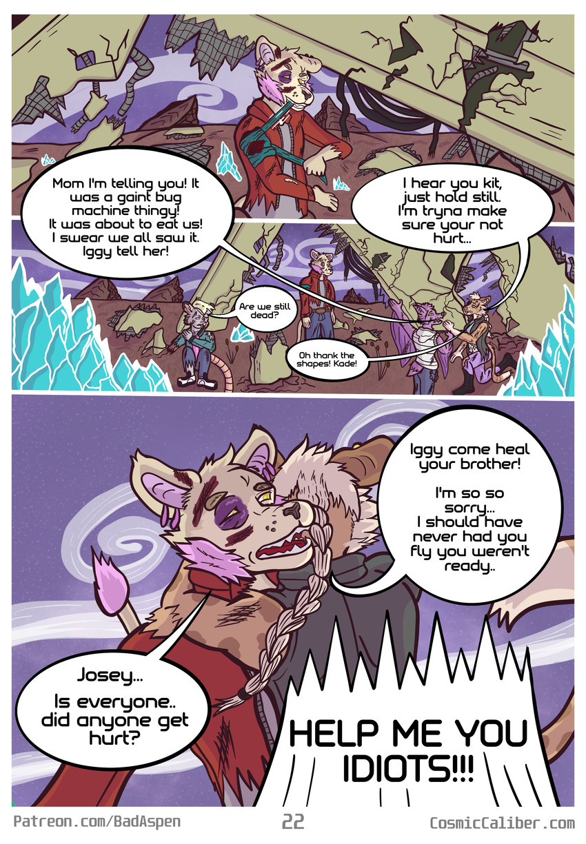iggy, kade, and twill (cosmic caliber) created by badaspen