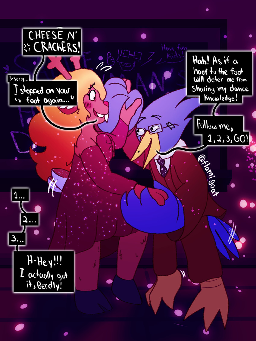 berdly and noelle holiday (undertale (series) and etc) created by flamigoat