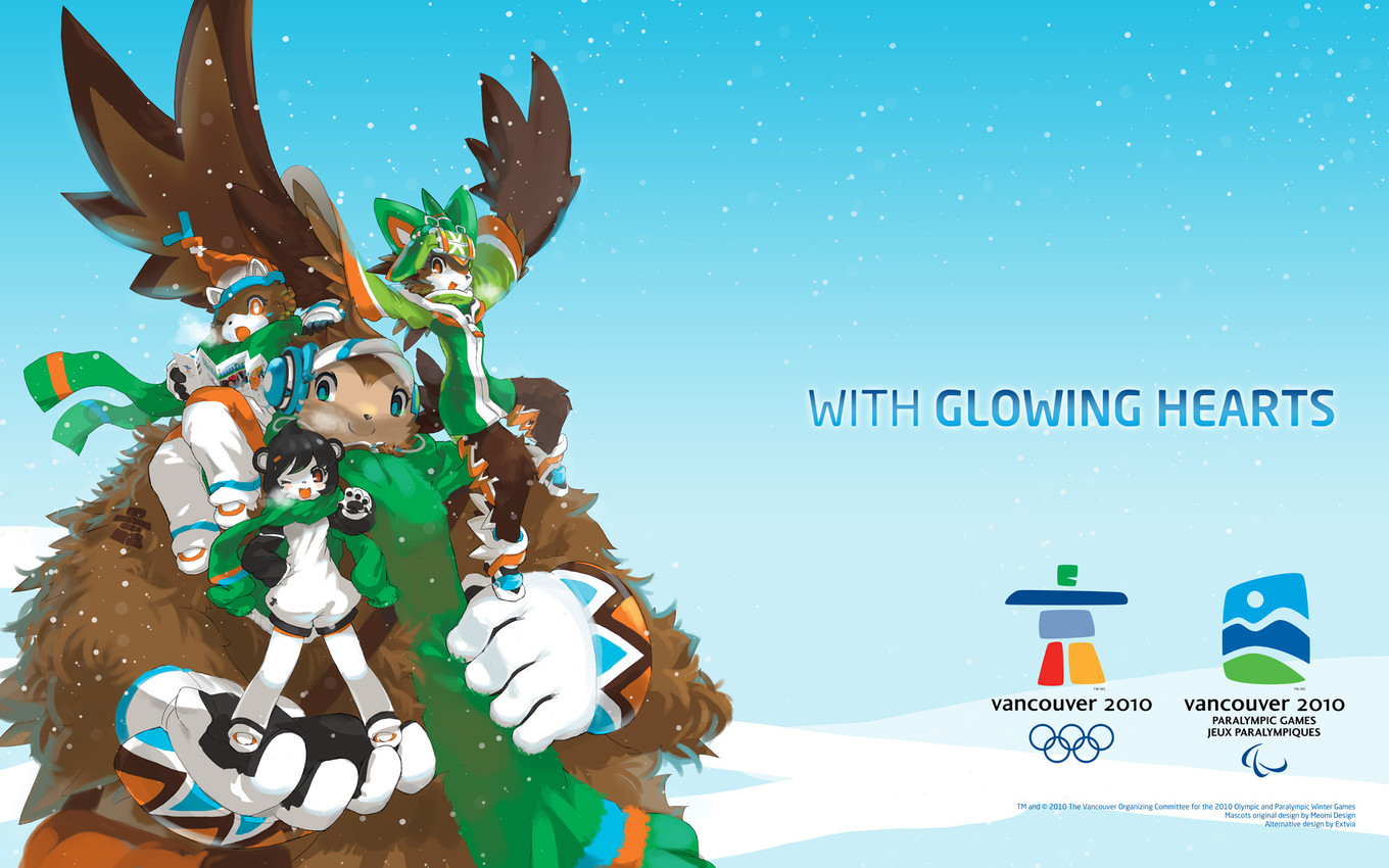 miga, mukmuk, quatchi, and sumi (2010 winter olympics and etc) created by tyson tan