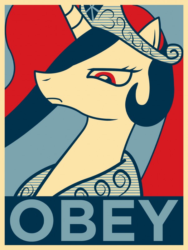 princess celestia (barack obama "hope" poster and etc) created by equestria-election
