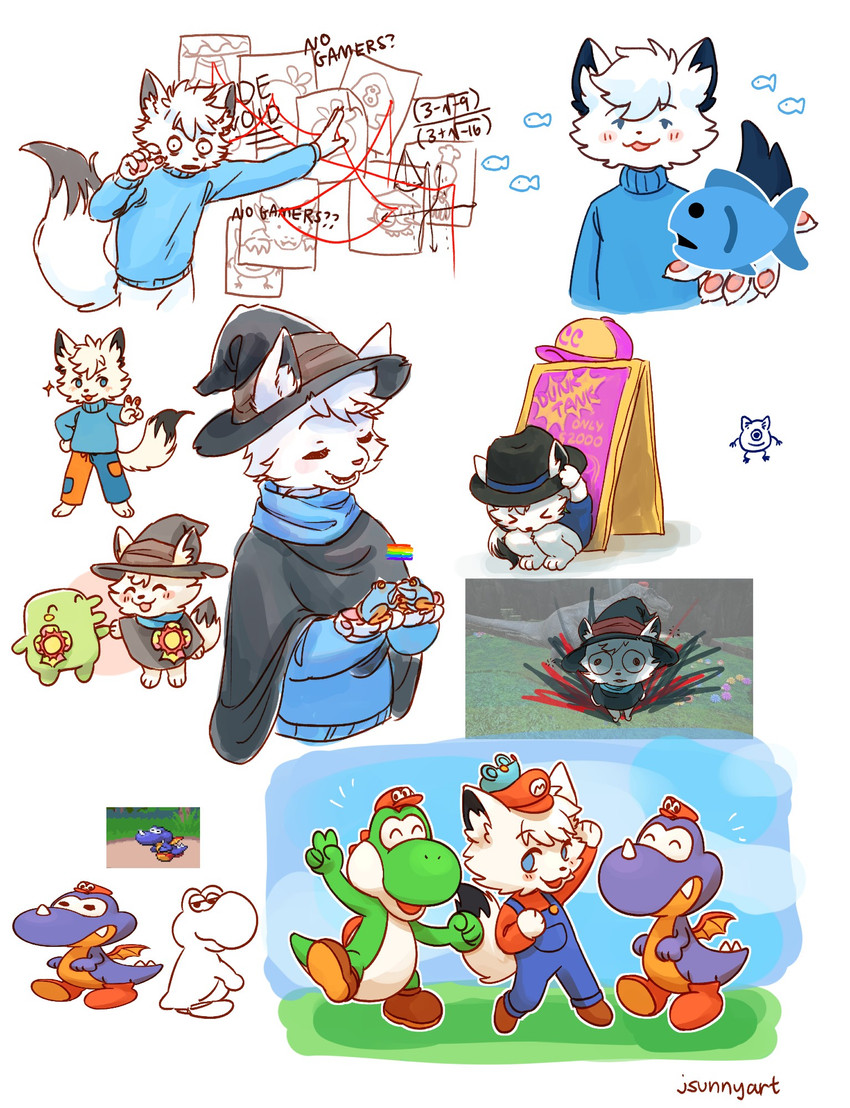 cappy and fir (super mario odyssey and etc) created by jsunnyart