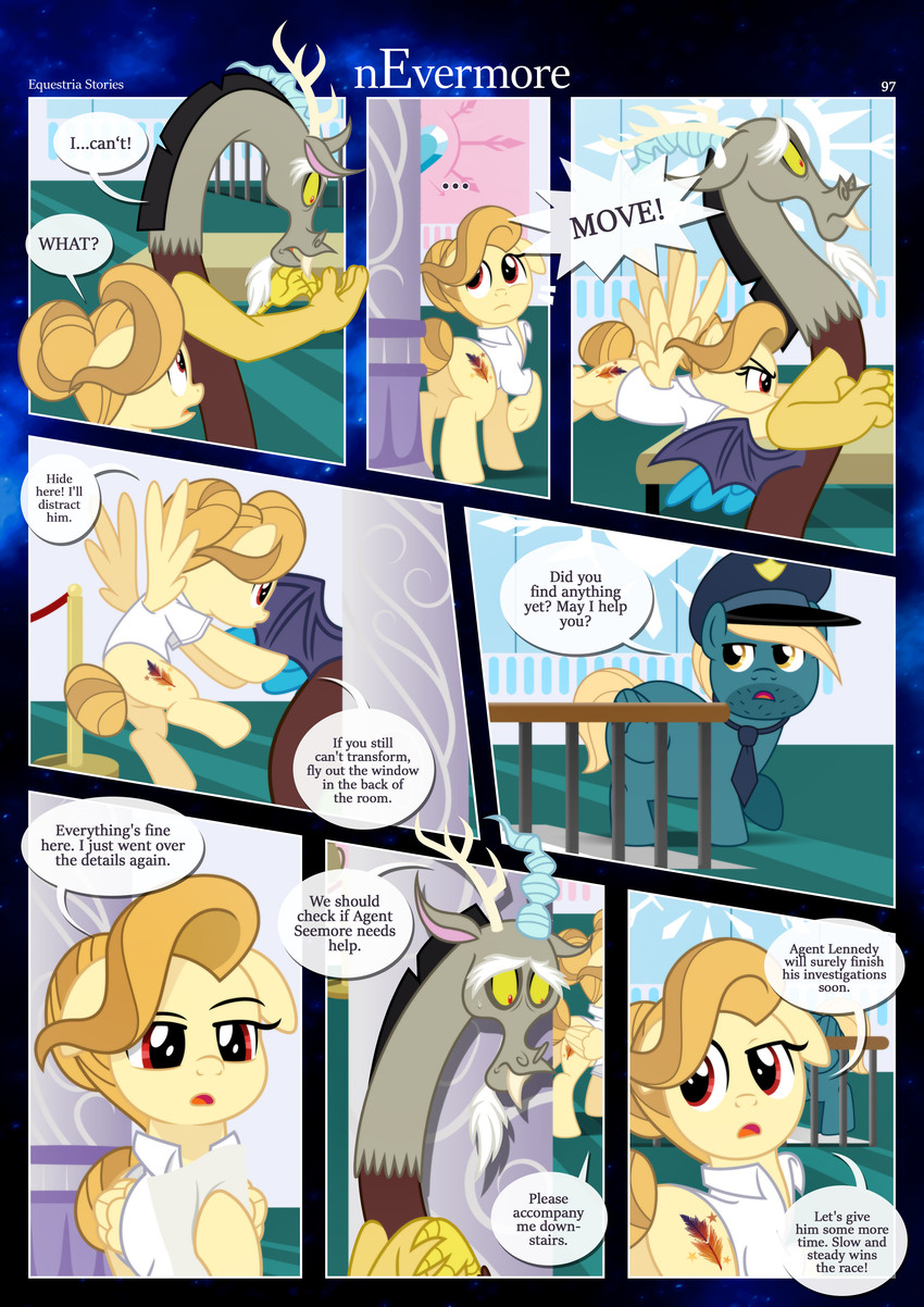 alice goldenfeather and discord (friendship is magic and etc) created by estories