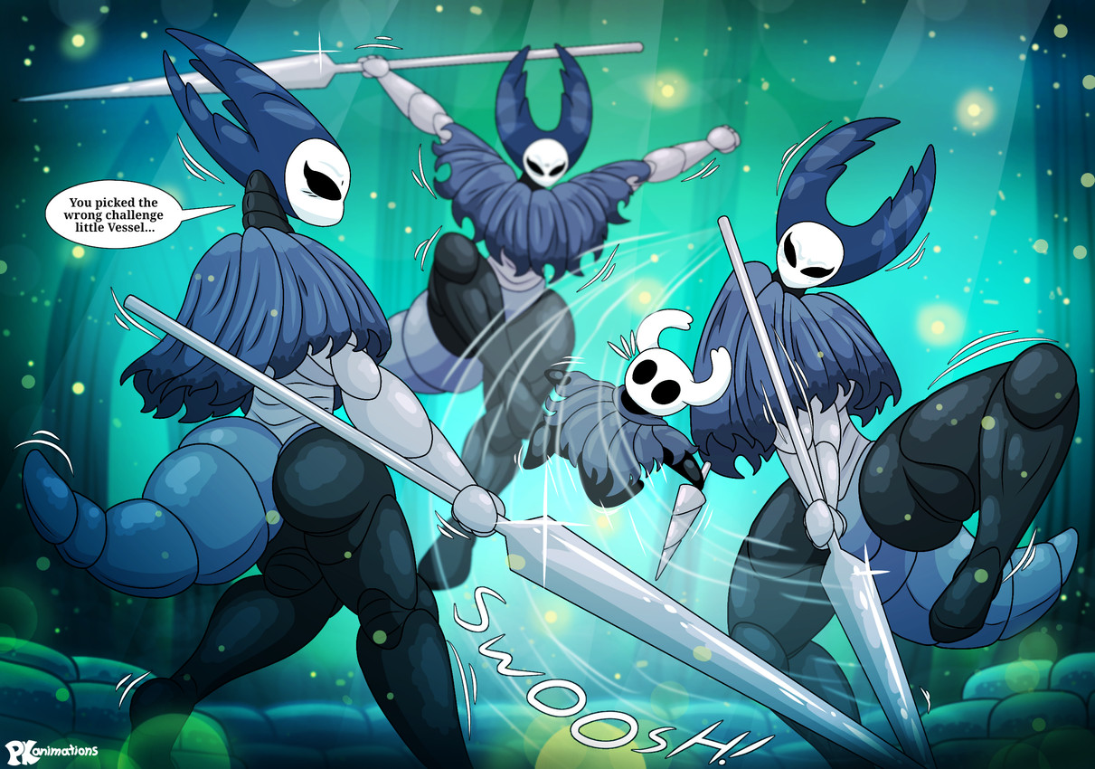 mantis lord and the knight (hollow knight and etc) created by pkthedragon