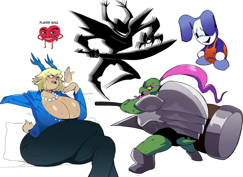 carol holiday, gerson, ramb, ricardio, and roaring knight (undertale (series) and etc) created by cyberlord1109