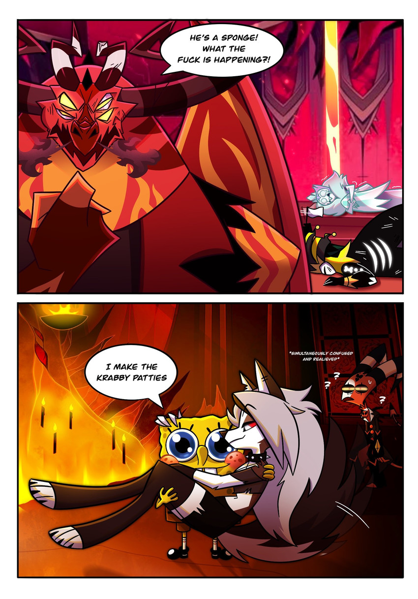 spongebob squarepants, andrealphus, blitzo, mammon, loona, and etc (spongebob squarepants and etc) created by chanuaree