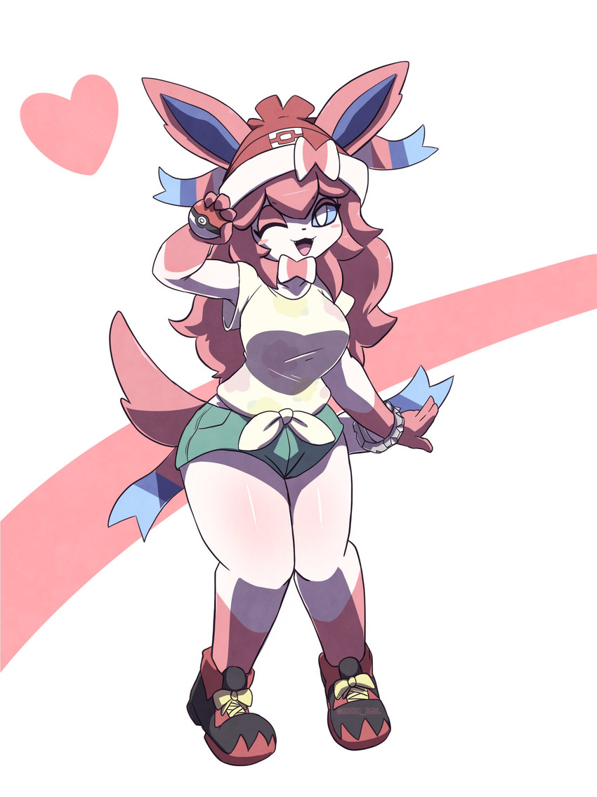 pokemon trainer and summer (nintendo and etc) created by oreon smol