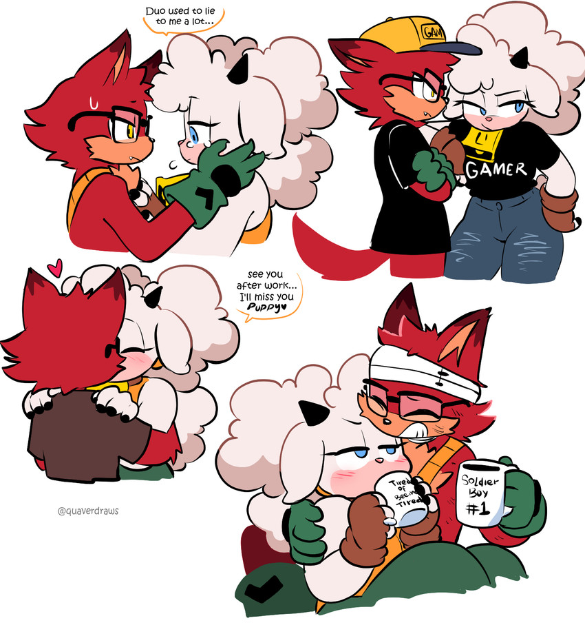 gadget the wolf and lanolin the sheep (sonic the hedgehog (comics) and etc) created by quavernsfw