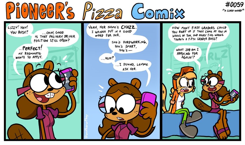 peppy d'beaver and spazz mccheetah created by anotherartboy